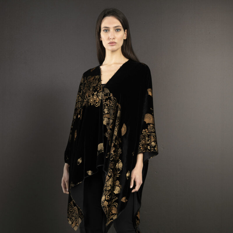 Fortuny printed velvet short evening coat