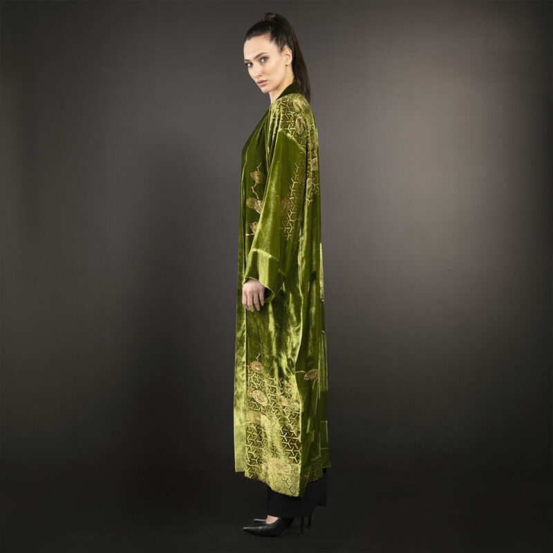 Fortuny printed velvet evening coat