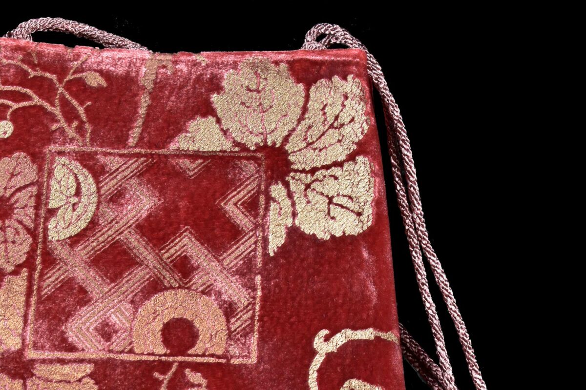 Fortuny Gioia hand printed velvet bag