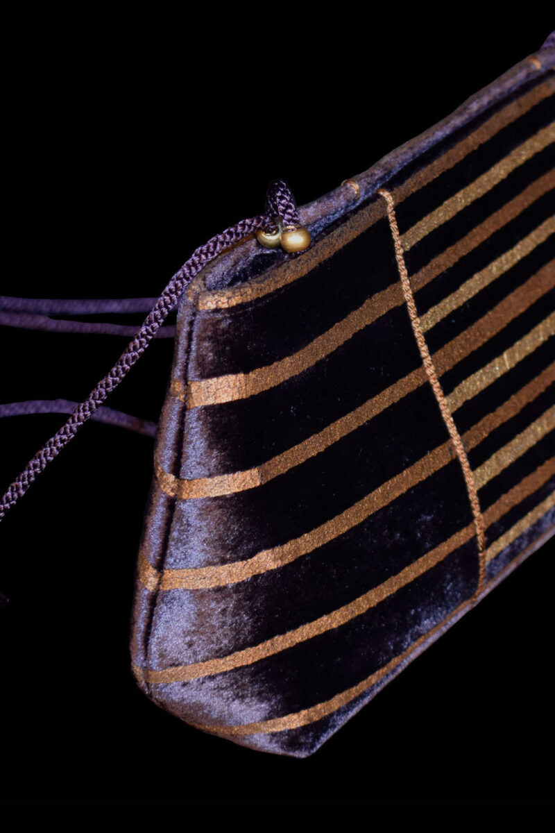 Fortuny Bag Baguette Purple Stripes